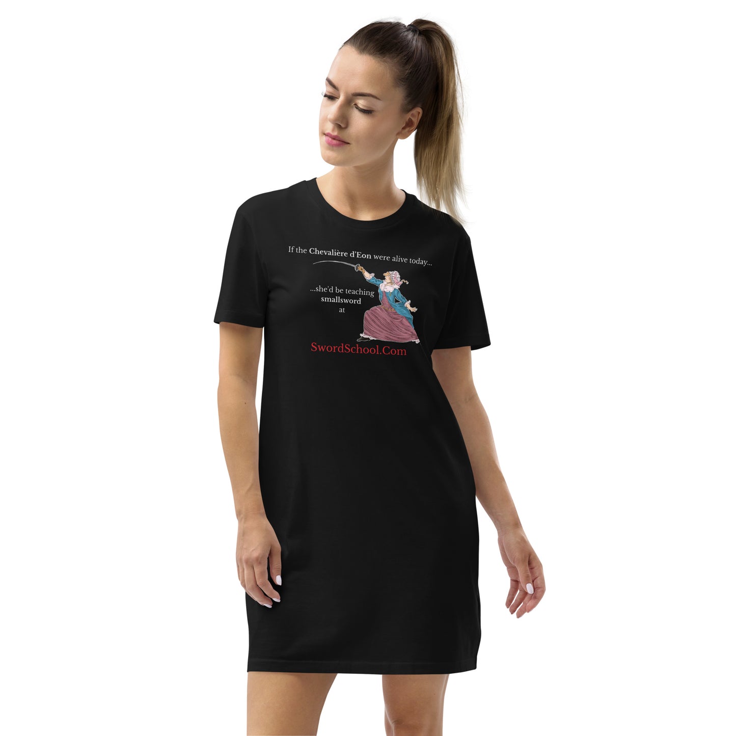 La Chevalière d'Eon T-shirt dress, dark